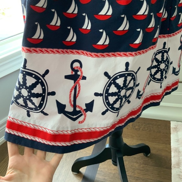 ANTHROPOLOGIE Postmark Winward Nautical Sailboat Halter Dress Women’s SZ USA 2 - Picture 10 of 16